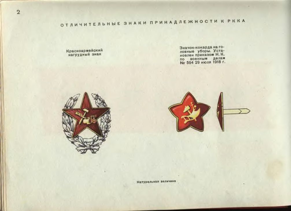 Великая страна СССР,Красноармейский нагрудный знак и кокарда 29 июля 1918