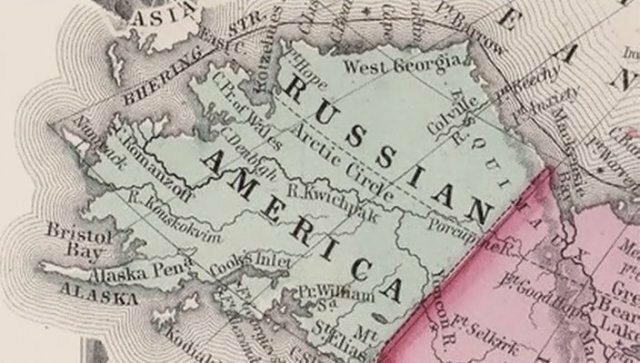 Великая страна СССР, карта русской америки