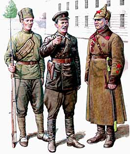 Великая страна СССР,Образцы одежды военнослужащих войск ВЧК 1918-1920 годов