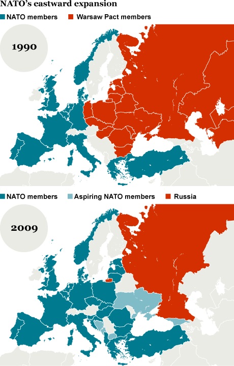 Великая страна СССР,карта НАТО и ОВД - 1990-2009