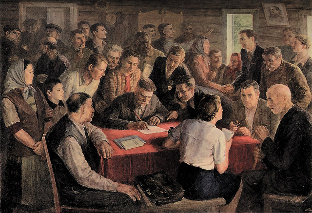 Великая страна СССР,В. Дилка, Организационное собрание колхоза