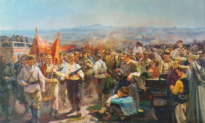 Великая страна СССР,Зайцев Е.А. Парад белорусских партизан в Минске 16 июля 1944 года