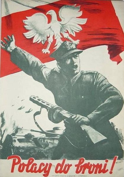 Великая страна СССР,плакат - Поляки к оружию