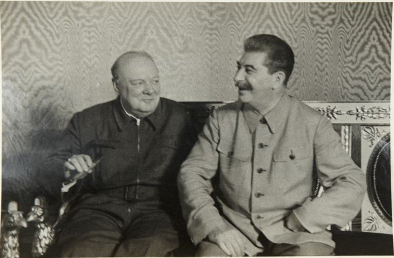 Великая страна СССР,Сталин и Черчилль в Кремле