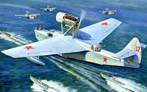Великая страна СССР,летающая лодка МБР-2