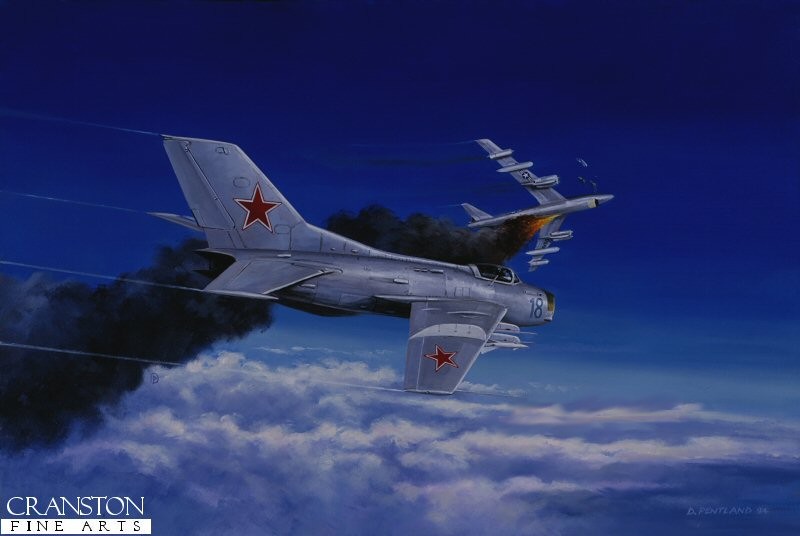 Великая страна СССР,МИГ-19 сбивает 1 июля 1960 года американский самолёт-разведчик RB-47