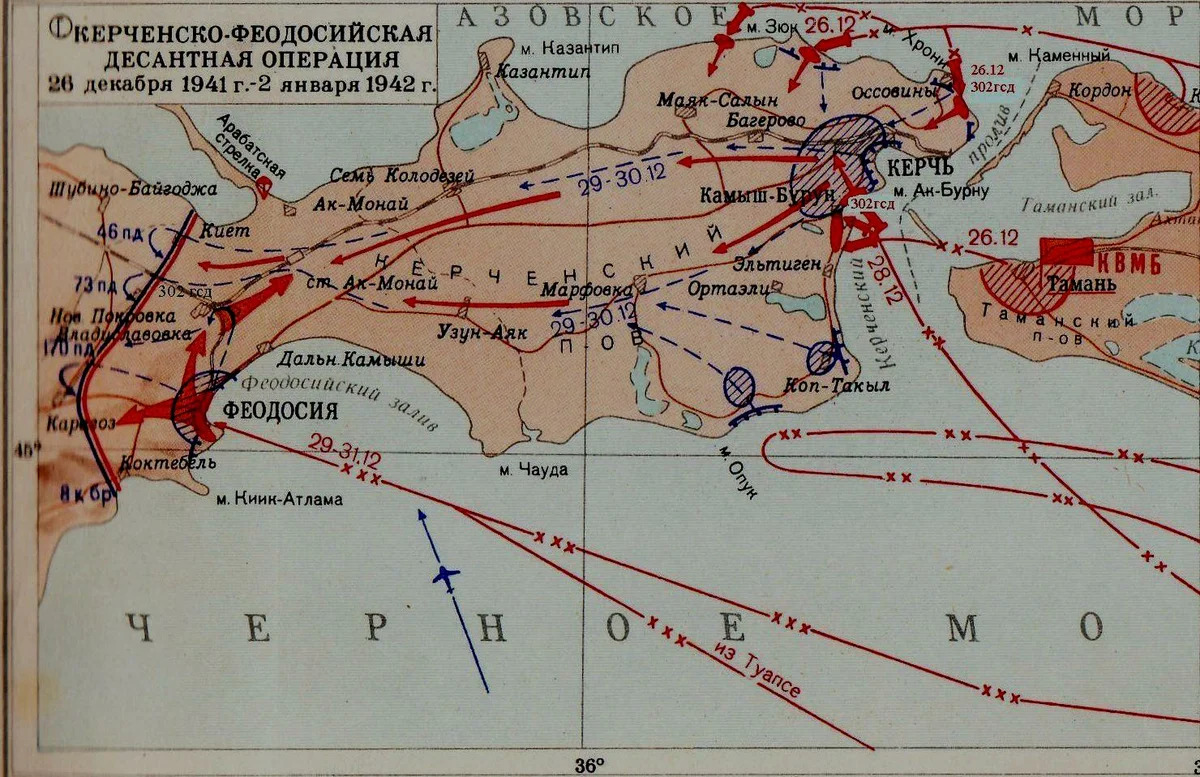 Великая страна СССР,Керченско-Феодосийская десантная операция - 1941